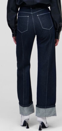 KARL LAGERFELD jeans wide leg denim dark blue