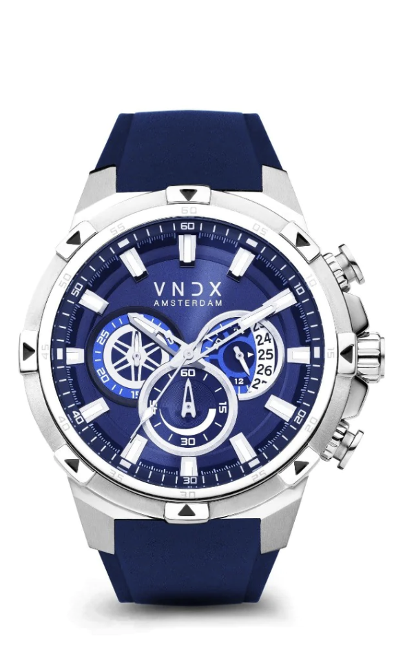 VNDX uurwerk YOUNG REBEL blauw zilver