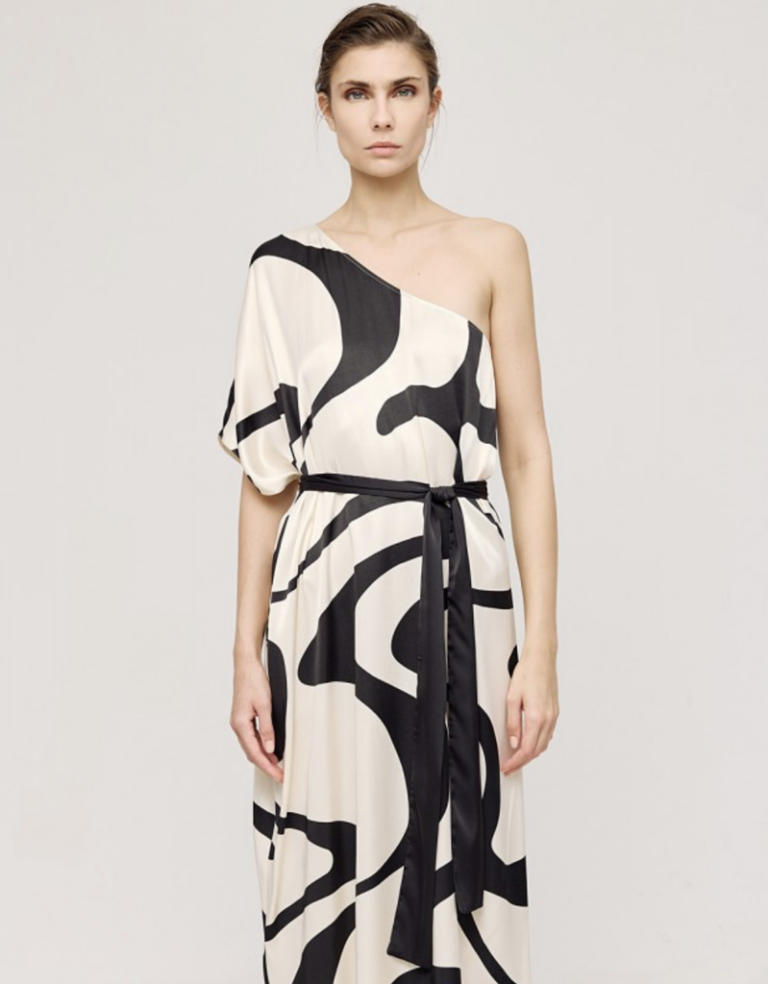 ACCESS kleed one-shoulder print