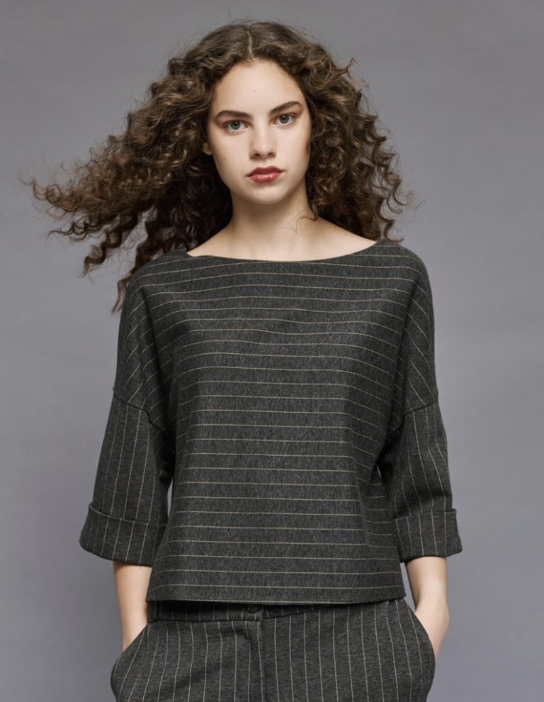 ACCESS bloes STRIPED grijs