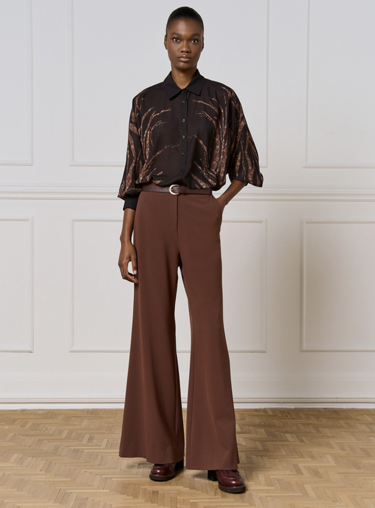 ACCESS broek FLARE donkerbruin