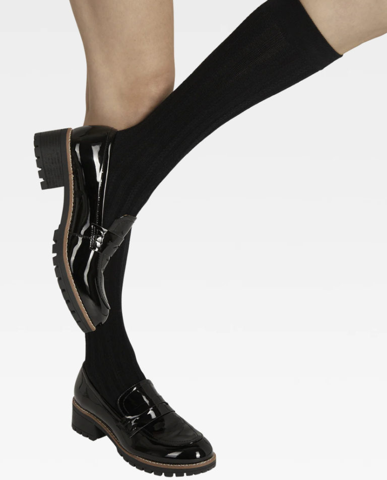 LE BOURGET kousen MI-BAS fantaisie torsades zwart