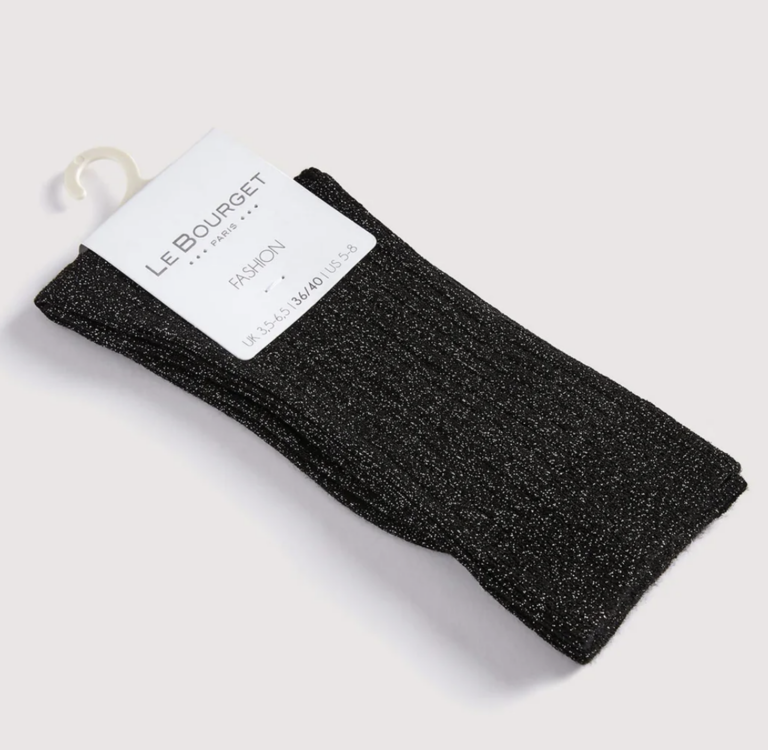 LE BOURGET kousen FASHION lurex zwart